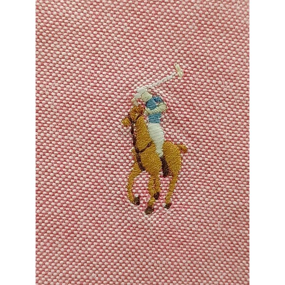 Ralph Lauren Mens Shirt  Sz 4 Pink Oxford Classic Fit Long Sleeve Button Down - Picture 3 of 12